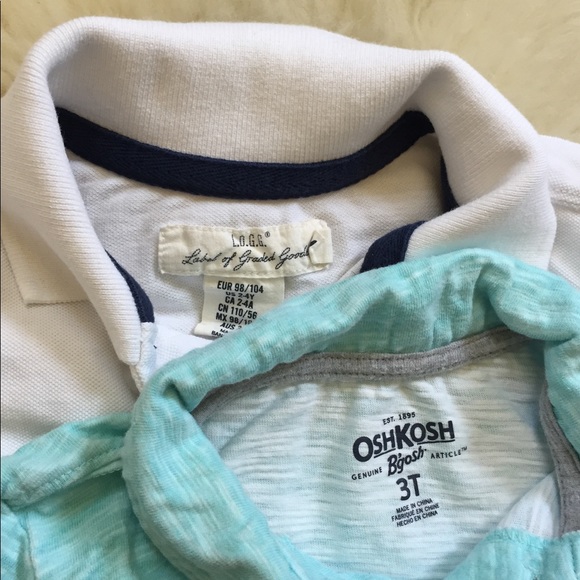 2 Short Sleeve Polo Shirts By OshKosh B’gosh & H&M - Picture 7 of 7